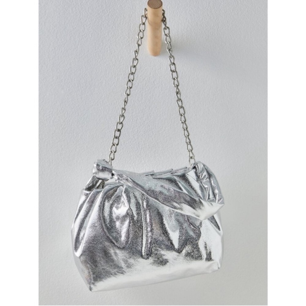 Free People Silver Chain Strap Bag NWT